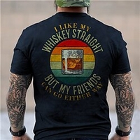 T shirt Tee Homme Unisexe 3D effet Imprimés Photos Bière Lettre Col Ras du Cou Imprimer Manches Courtes Plein Air du"idien Vacances Standard Polyester Décontractée Designer Grand et grand miniinthebox