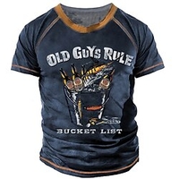 T shirt Tee Homme Unisexe 3D effet Imprimés Photos Bière Lettre Col Ras du Cou Imprimer Manches Courtes Plein Air du"idien Vacances Standard Polyester Décontractée Designer Grand et grand miniinthebox