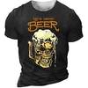 T shirt Tee Homme Unisexe 3D effet Imprimés Photos Bière Lettre Col Ras du Cou Imprimer Manches Courtes Plein Air du"idien Vacances Standard Polyester Décontractée Rétro Vintage Designer miniinthebox