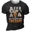 T shirt Tee Homme Unisexe 3D effet Imprimés Photos Bière Lettre Col Ras du Cou Imprimer Manches Courtes Plein Air du"idien Vacances Standard Polyester Décontractée Rétro Vintage Designer miniinthebox