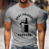 T shirt Tee Homme Unisexe 3D effet Imprimés Photos Bière Lettre Col Ras du Cou Imprimer Manches Courtes Plein Air du"idien Vacances Standard Polyester Décontractée Rétro Vintage Designer miniinthebox