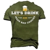 T shirt Tee Homme Unisexe 3D effet Imprimés Photos Bière Lettre Col Ras du Cou Imprimer Manches Courtes Plein Air du"idien Vacances Standard Polyester Décontractée Rétro Vintage Designer miniinthebox