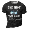 T shirt Tee Homme Unisexe 3D effet Imprimés Photos Boire Lettre Col Ras du Cou Imprimer Manches Courtes Plein Air du"idien Vacances Standard Polyester Décontractée Designer Grand et grand miniinthebox