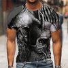 T shirt Tee Homme Unisexe 3D effet Imprimés Photos Crânes Col Ras du Cou Imprimer Manches Courtes Plein Air du"idien Vacances Standard Polyester Décontractée Designer Grand et grand miniinthebox