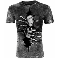 T shirt Tee Homme Unisexe 3D effet Imprimés Photos Crânes Col Ras du Cou Imprimer Manches Courtes Plein Air du"idien Vacances Standard Polyester Décontractée Rétro Vintage Designer miniinthebox