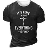 T shirt Tee Homme Unisexe 3D effet Imprimés Photos Croix Lettre Col Ras du Cou Imprimer Manches Courtes Plein Air du"idien Vacances Standard Polyester Décontractée Designer Grand et grand miniinthebox