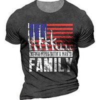 T shirt Tee Homme Unisexe 3D effet Imprimés Photos Drapeau National Col Ras du Cou Imprimer Manches Courtes Plein Air du"idien Vacances Standard Polyester Décontractée Rétro Vintage Designer miniinthebox