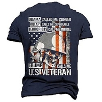 T shirt Tee Homme Unisexe 3D effet Imprimés Photos Drapeau National Col Ras du Cou Imprimer Manches Courtes Plein Air du"idien Vacances Standard Polyester Décontractée Rétro Vintage Designer miniinthebox