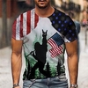 T shirt Tee Homme Unisexe 3D effet Imprimés Photos Drapeau National Col Ras du Cou Imprimer Manches Courtes Plein Air du"idien Vacances Standard Polyester Design Décontractée Grand et grand / Eté miniinthebox