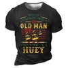 T shirt Tee Homme Unisexe 3D effet Imprimés Photos Drapeau National Lettre Col Ras du Cou Imprimer Manches Courtes Plein Air du"idien Vacances Standard Polyester Décontractée Designer Grand et miniinthebox