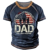 T shirt Tee Homme Unisexe 3D effet Imprimés Photos Drapeau National Lettre Col Ras du Cou Imprimer Manches Courtes Plein Air du"idien Vacances Standard Polyester Décontractée Designer Grand et miniinthebox