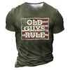 T shirt Tee Homme Unisexe 3D effet Imprimés Photos Drapeau National Lettre Col Ras du Cou Imprimer Manches Courtes Plein Air du"idien Vacances Standard Polyester Décontractée Rétro Vintage miniinthebox
