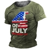 T shirt Tee Homme Unisexe 3D effet Imprimés Photos Drapeau National Lettre Col Ras du Cou Imprimer Manches Courtes Plein Air du"idien Vacances Standard Polyester Design Décontractée Rétro Vintage miniinthebox