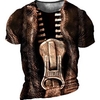 T shirt Tee Homme Unisexe 3D effet Imprimés Photos fermeture Éclair Col Ras du Cou Imprimer Manches Courtes Plein Air du"idien Vacances Standard Polyester Décontractée Designer Grand et grand miniinthebox