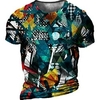 T shirt Tee Homme Unisexe 3D effet Imprimés Photos Graffiti Col Ras du Cou Imprimer Manches Courtes Plein Air du"idien Vacances Standard Polyester Décontractée Rétro Vintage Designer miniinthebox