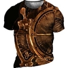 T shirt Tee Homme Unisexe 3D effet Imprimés Photos Horloge Col Ras du Cou Imprimer Manches Courtes Plein Air du"idien Vacances Standard Polyester Décontractée Rétro Vintage Designer miniinthebox