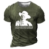 T shirt Tee Homme Unisexe 3D effet Imprimés Photos Humain Col Ras du Cou Imprimer Manches Courtes Plein Air du"idien Vacances Standard Polyester Décontractée Rétro Vintage Designer miniinthebox