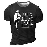 T shirt Tee Homme Unisexe 3D effet Imprimés Photos Humain Lettre Col Ras du Cou Imprimer Manches Courtes Plein Air du"idien Vacances Standard Polyester Décontractée Rétro Vintage Designer miniinthebox