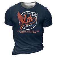 T shirt Tee Homme Unisexe 3D effet Imprimés Photos Lettre Col Ras du Cou Imprimer Manches Courtes Plein Air du"idien Vacances Standard Polyester Décontractée Designer Grand et grand miniinthebox