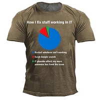 T shirt Tee Homme Unisexe 3D effet Imprimés Photos Lettre Col Ras du Cou Imprimer Manches Courtes Plein Air du"idien Vacances Standard Polyester Décontractée Designer Grand et grand miniinthebox
