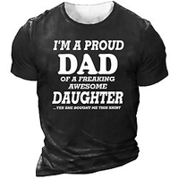 T shirt Tee Homme Unisexe 3D effet Imprimés Photos Lettre Col Ras du Cou Imprimer Manches Courtes Plein Air du"idien Vacances Standard Polyester Décontractée Designer Grand et grand miniinthebox