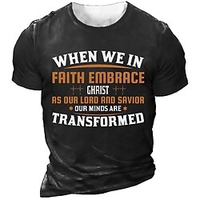 T shirt Tee Homme Unisexe 3D effet Imprimés Photos Lettre Col Ras du Cou Imprimer Manches Courtes Plein Air du"idien Vacances Standard Polyester Décontractée Designer Grand et grand miniinthebox