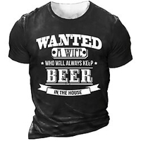 T shirt Tee Homme Unisexe 3D effet Imprimés Photos Lettre Col Ras du Cou Imprimer Manches Courtes Plein Air du"idien Vacances Standard Polyester Décontractée Designer Grand et grand miniinthebox
