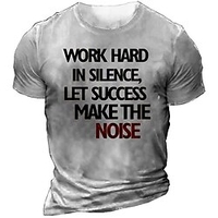 T shirt Tee Homme Unisexe 3D effet Imprimés Photos Lettre Col Ras du Cou Imprimer Manches Courtes Plein Air du"idien Vacances Standard Polyester Décontractée Designer Grand et grand miniinthebox