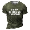 T shirt Tee Homme Unisexe 3D effet Imprimés Photos Lettre Col Ras du Cou Imprimer Manches Courtes Plein Air du"idien Vacances Standard Polyester Décontractée Designer Grand et grand miniinthebox