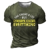 T shirt Tee Homme Unisexe 3D effet Imprimés Photos Lettre Col Ras du Cou Imprimer Manches Courtes Plein Air du"idien Vacances Standard Polyester Décontractée Designer Grand et grand miniinthebox
