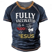 T shirt Tee Homme Unisexe 3D effet Imprimés Photos Lettre Col Ras du Cou Imprimer Manches Courtes Plein Air du"idien Vacances Standard Polyester Décontractée Designer Grand et grand miniinthebox