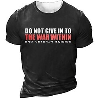 T shirt Tee Homme Unisexe 3D effet Imprimés Photos Lettre Col Ras du Cou Imprimer Manches Courtes Plein Air du"idien Vacances Standard Polyester Décontractée Rétro Vintage Designer miniinthebox