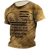 T shirt Tee Homme Unisexe 3D effet Imprimés Photos Lettre Col Ras du Cou Imprimer Manches Courtes Plein Air du"idien Vacances Standard Polyester Décontractée Rétro Vintage Designer miniinthebox