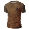 T shirt Tee Homme Unisexe 3D effet Imprimés Photos Lettre Col Ras du Cou Imprimer Manches Courtes Plein Air du"idien Vacances Standard Polyester Décontractée Rétro Vintage Designer miniinthebox