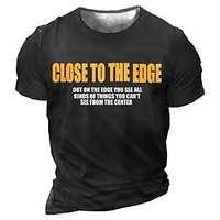 T shirt Tee Homme Unisexe 3D effet Imprimés Photos Lettre Col Ras du Cou Imprimer Manches Courtes Plein Air du"idien Vacances Standard Polyester Design Décontractée Rétro Vintage / Eté miniinthebox