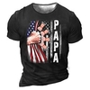 T shirt Tee Homme Unisexe 3D effet Imprimés Photos mains Drapeau National Col Ras du Cou Imprimer Manches Courtes Plein Air du"idien Vacances Standard Polyester Décontractée Rétro Vintage Designer miniinthebox