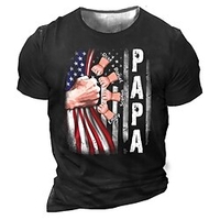 T shirt Tee Homme Unisexe 3D effet Imprimés Photos mains Drapeau National Col Ras du Cou Imprimer Manches Courtes Plein Air du"idien Vacances Standard Polyester Décontractée Rétro Vintage Designer miniinthebox