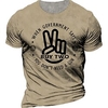 T shirt Tee Homme Unisexe 3D effet Imprimés Photos mains Lettre Col Ras du Cou Imprimer Manches Courtes Plein Air du"idien Vacances Standard Polyester Décontractée Rétro Vintage Designer miniinthebox