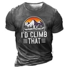 T shirt Tee Homme Unisexe 3D effet Imprimés Photos Montagne Lettre Col Ras du Cou Imprimer Manches Courtes Plein Air du"idien Vacances Standard Polyester Décontractée Designer Grand et grand miniinthebox