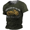 T shirt Tee Homme Unisexe 3D effet Imprimés Photos Moto Col Ras du Cou Imprimer Manches Courtes Plein Air du"idien Vacances Standard Polyester Décontractée Designer Grand et grand miniinthebox