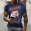 T shirt Tee Homme Unisexe 3D effet Imprimés Photos Poker Col Ras du Cou Imprimer Manches Courtes Plein Air du"idien Vacances Standard Polyester Décontractée Rétro Vintage Designer miniinthebox