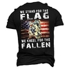 T shirt Tee Homme Unisexe 3D effet Imprimés Photos Soldier Drapeau National Col Ras du Cou Imprimer Manches Courtes Plein Air du"idien Vacances Standard Polyester Décontractée Designer Grand et miniinthebox