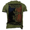 T shirt Tee Homme Unisexe 3D effet Imprimés Photos Soldier Drapeau National Col Ras du Cou Imprimer Manches Courtes Plein Air du"idien Vacances Standard Polyester Décontractée Rétro Vintage miniinthebox