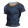 T shirt Tee Homme Unisexe Couleur unie Col Ras du Cou Manches Courtes Plein Air du"idien Vacances Standard Polyester Décontractée Rétro Vintage Designer miniinthebox
