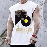 T shirt Tee Homme Unisexe Estampage à chaud Imprimés Photos Animal Col Ras du Cou Imprimer Sangles Plein Air du"idien Vacances Standard Mélange de Coton Décontractée Designer Grand et grand miniinthebox