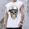 T shirt Tee Homme Unisexe Estampage à chaud Imprimés Photos Crânes Col Ras du Cou Imprimer Sangles Plein Air du"idien Vacances Standard Mélange de Coton Décontractée Designer Grand et grand miniinthebox