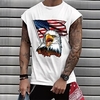 T shirt Tee Homme Unisexe Estampage à chaud Imprimés Photos Drapeau National Col Ras du Cou Imprimer Sangles Plein Air du"idien Vacances Standard Mélange de Coton Décontractée Designer Grand et miniinthebox