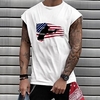 T shirt Tee Homme Unisexe Estampage à chaud Imprimés Photos Drapeau National Col Ras du Cou Imprimer Sangles Plein Air du"idien Vacances Standard Mélange de Coton Décontractée Designer Grand et miniinthebox