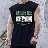 T shirt Tee Homme Unisexe Estampage à chaud Imprimés Photos Lettre Col Ras du Cou Imprimer Sangles Plein Air du"idien Vacances Standard Mélange de Coton Décontractée Designer Grand et grand miniinthebox