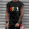 T shirt Tee Homme Unisexe Estampage à chaud Imprimés Photos Lettre Col Ras du Cou Imprimer Sangles Plein Air du"idien Vacances Standard Mélange de Coton Décontractée Designer Grand et grand miniinthebox